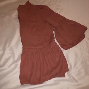 Blush quarter sleeve blouse